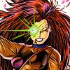 Redheaded woman with a glowing eye