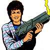 Lwaxana Troi with a gun