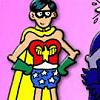 Robin dressed as Wonder Woman